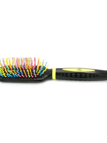 Perie pentru descalcirea parului, cu peri ondulati, 9550KH, negru/multicolor - Img 2