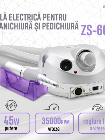 Pila electica ZS-601, 35000RPM, 45 Watt, Gri - Img 1