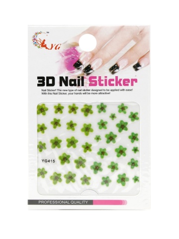 Abtibild decor unghii 3D, Nail Sticker, model YG415 - Img 1