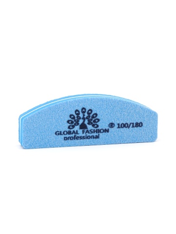 Buffer pentru unghii, mini, granulatie 100/180, culoare albastra - Img 1
