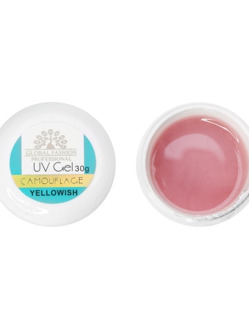 Gel UV de constructie, autonivelant, Global Fashion, cover, 30 g, yellowish - Img 1