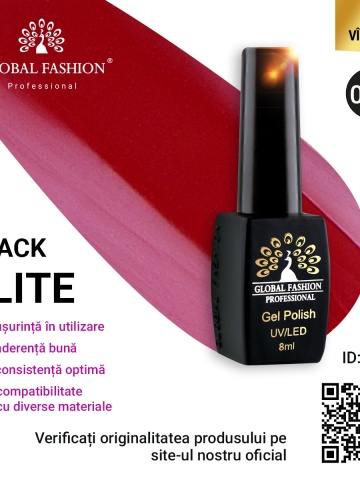 Oja semipermanenta Black Elite, Global Fashion 8 ml, 014 - Img 1
