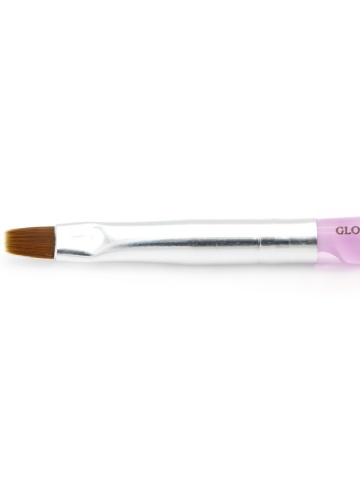Pensula cu varf drept, par artificial, pentru aplicare gel UV, Nr.4 - Img 4