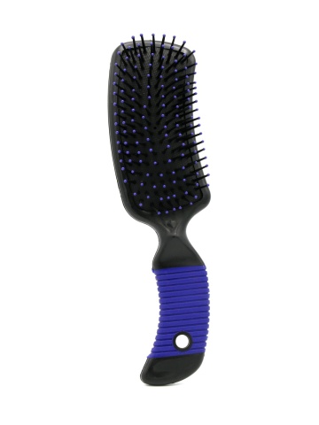 Perie de par, curbata, Global Fashion, 8585, negru/albastru - Img 1