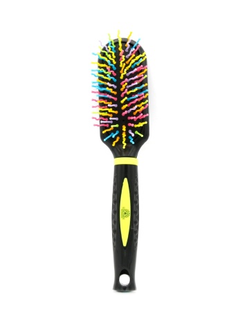 Perie pentru descalcirea parului, cu peri ondulati, 9550KH, negru/multicolor - Img 3