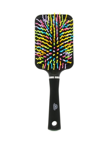 Perie pentru descalcirea parului, cu pini ondulati, 9886RX, negru/multicolor - Img 2