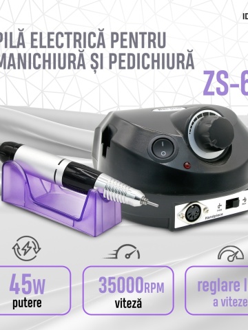 Pila electrica ZS-601, 45W, 35000 rpm - Black - Img 1