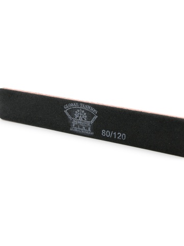 Pila unghii G11 Global Fashion, dreapta, neagra, granulatie 80/120 - Img 1