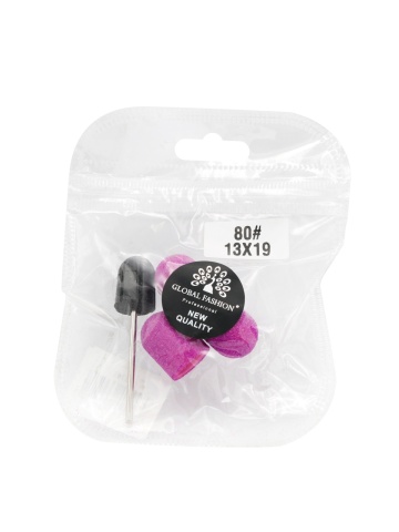 Set suport si 3 bucati smirghel rezerva pentru freza unghii, 13*19mm, liliac, granulatie 80 - Img 2