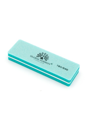 Buffer pentru unghii, mini, granulatie 180/240, verde - Img 2