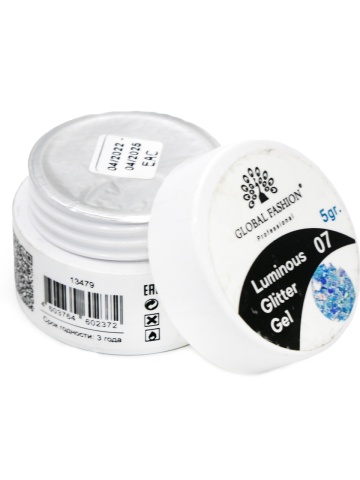 Gel luminiscent Luminous Glitter Gel cu sclipici hexagon 5g, 07 - Img 4
