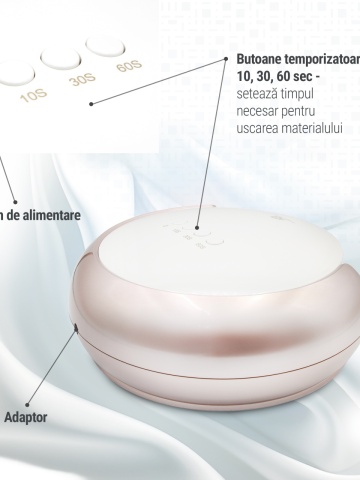 Lampa LED/UV S3 pentru manichiura, Global Fashion, 48W, timer, fund detasabil, pentru uscat oja semipermanenta sau gel UV - Img 3