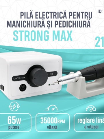 Pila electrica Strong Max 211, 65W, 35000 rpm, alba - Img 2