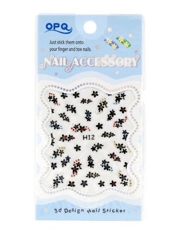 Abtibild decor unghii 3D, Nail Accessory OPQ H12 - Img 1