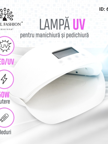 Lampa UV+LED G50 pentru uscat unghii, Global Fashion, 50W, activare cu senzori, display, timer - Img 1