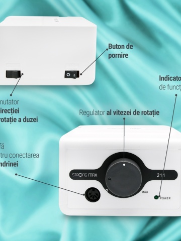 Pila electrica Strong Max 211, 65W, 35000 rpm, alba - Img 3