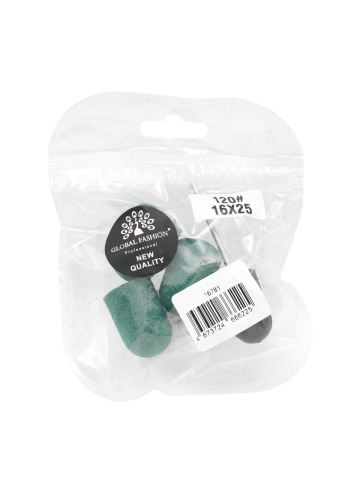 Set suport si 3 bucati smirghel rezerva pentru freza unghii, 16*25mm, verde, granulatie 120 - Img 3