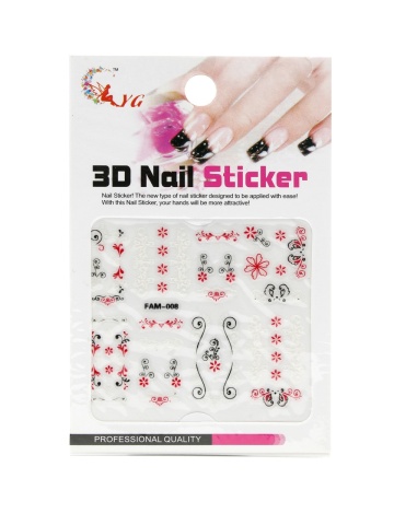 Abtibild decor unghii 3D, Nail Sticker FAM-008 - Img 1