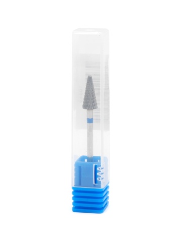 Bit carbid, capat pentru freza electrica, forma conica ascutit, brau albastru, M06B - Img 2