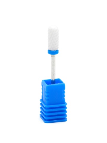 Capat pentru freza electrica, bit ceramic, forma cilindru rotunjit, albastru, mediu, M 3/32 Barrel Ball (M) - Img 2