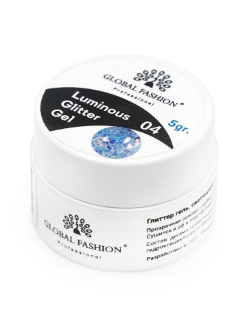 Gel luminiscent Luminous Glitter Gel cu sclipici hexagon 5g, 04 - Img 4