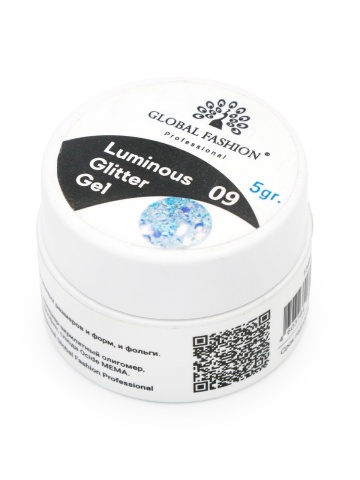 Gel luminiscent Luminous Glitter Gel cu sclipici hexagon 5g, 09 - Img 4