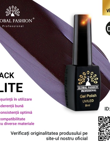 Oja semipermanenta Black Elite, Global Fashion 8 ml, 033 - Img 1