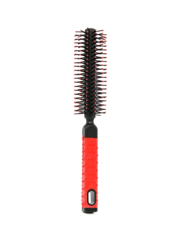 Perie de par, circulara, pentru volum, 8510-B-10, negru/rosu - Img 1