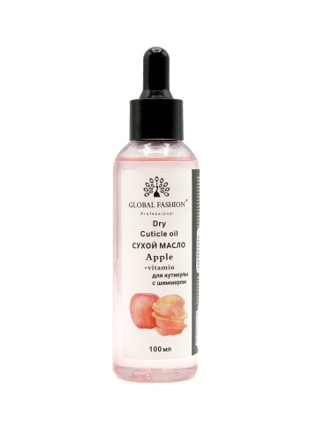 Ulei de cuticule uscată cu pipetă cu aromă de măr, Global Fashion, 100 ml - Img 1
