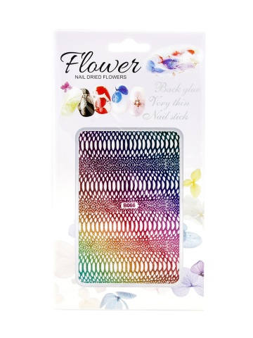 Abtibild decor unghii, Flower B06, holografic - Img 1