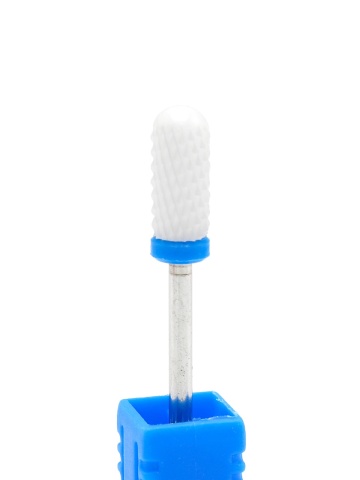 Capat pentru freza electrica, bit ceramic, forma cilindru rotunjit, albastru, mediu, M 3/32 Barrel Ball (M) - Img 3