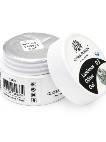 Gel luminiscent Luminous Glitter Gel cu sclipici hexagon 5g, 03 - Img 3