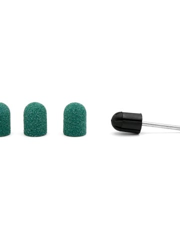 Set suport si 3 bucati smirghel rezerva pentru freza unghii, 10*15mm, verde, granulatie 80 - Img 2