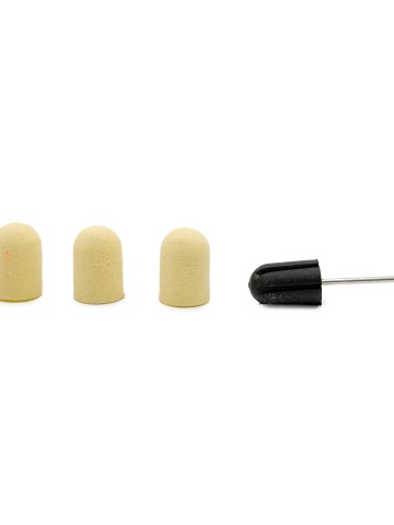 Set suport si 3 bucati smirghel rezerva pentru freza unghii, 16*25mm, galben, granulatie 120 - Img 2