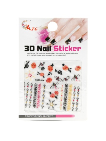 Tatuaj / Sticker Abtibild 3D unghii, Nail Sticker FAM-004 - Img 1