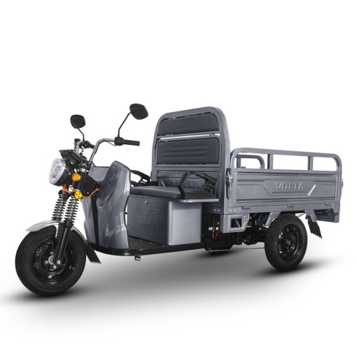 Triciclu electric Voltarom 2500W, 72V, 45Ah, 25 km pe ora, Fara permis, 50km autonomie Rosu/Gri