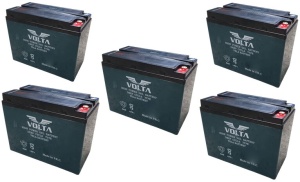 Set baterii, acumulatori 5 buc x 12V-20Ah, pentru tricicluri electrice, 60V, 20Ah