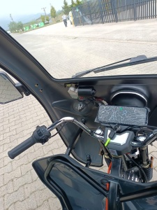 Triciclu electric, FARA Permis, motor 3900W, pana la 70km autonomie, 80Ah, Voltarom Hercules, Tuk Tuk cu cabina, Gri, - Img 2