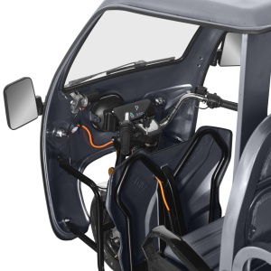 Triciclu electric, FARA Permis, motor 3900W, pana la 50km autonomie, 45Ah, Voltarom Hercules, Tuk Tuk cu cabina, Gri, remorciromania.ro,7180