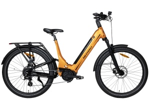 Bicicletă Electrică 250W, Voltarom SUV C502, Baterie 48V 12Ah, Autonomie 120 km, Suspensie Dublă, Roți 27.5 inch