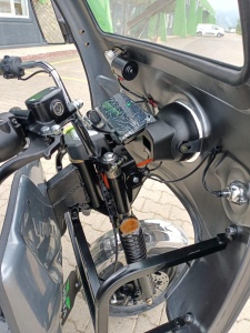 Triciclu electric, FARA Permis, motor 3900W, pana la 70km autonomie, 80Ah, Voltarom Hercules, Tuk Tuk cu cabina, Gri, - Img 5