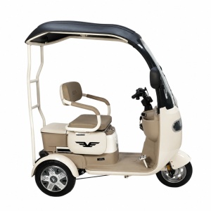 RESIGILAT * Triciclu electric Voltarom VM2, 1000 W, baterie li-ion 60V 20Ah, autonomie pana la 42 km, 25 km/h, crem - Img 2