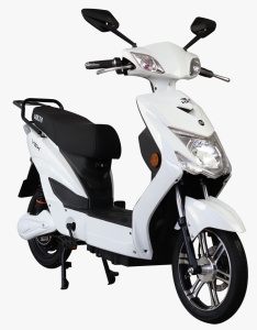 Scuter Electric (Bicicleta), Fara Permis, Cu Pedale Volta SX - 220 W, viteza maxima 25 km pe ora, Alb