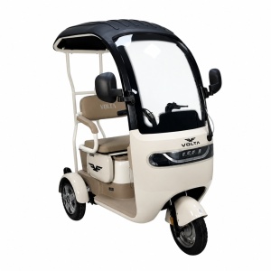 RESIGILAT * Triciclu electric Voltarom VM2, 1000 W, baterie li-ion 60V 20Ah, autonomie pana la 42 km, 25 km/h, crem