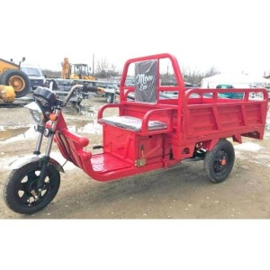 Triciclu Electric - Tuk Tuk - camioneta 290x100 cm - Rosu - Img 3