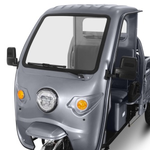 Triciclu Electric, Voltarom Hercules, FARA Permis, Tuk Tuk, Cu Cabină Motor 3900W, 72V, 120Ah, pana la 120Km autonomie, Gri, remorciromania.ro,8203