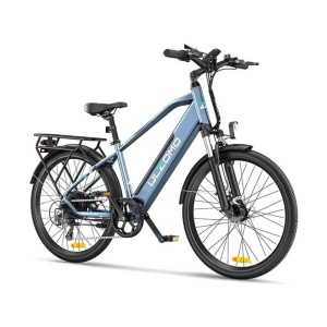 Bicicleta electrica Ulzomo Metro 26 E-bike, 250W, 36V 17Ah, autonomie 100km, viteza maxima 25km/h, 26" (Blue)