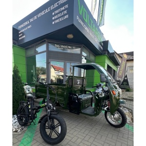 Pachet electric Voltarom JK160 Cargo 1500W + bicicleta pliabila electrica Shimano VB2 250W, autonomie extinsa - Img 4