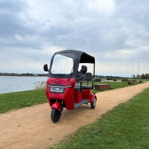 Tricicleta electrica 1000W, Voltarom VM5 ROSU, Fara permis, 72V, 20Ah, 25 Km/h, 58Km autonomie - Img 3