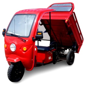Triciclu Electric, Voltarom Hercules, FARA Permis, Tuk Tuk, Cu Cabină Motor 3900W, 72V, 120Ah, 120Km autonomie, Rosu, remorciromania.ro,7885